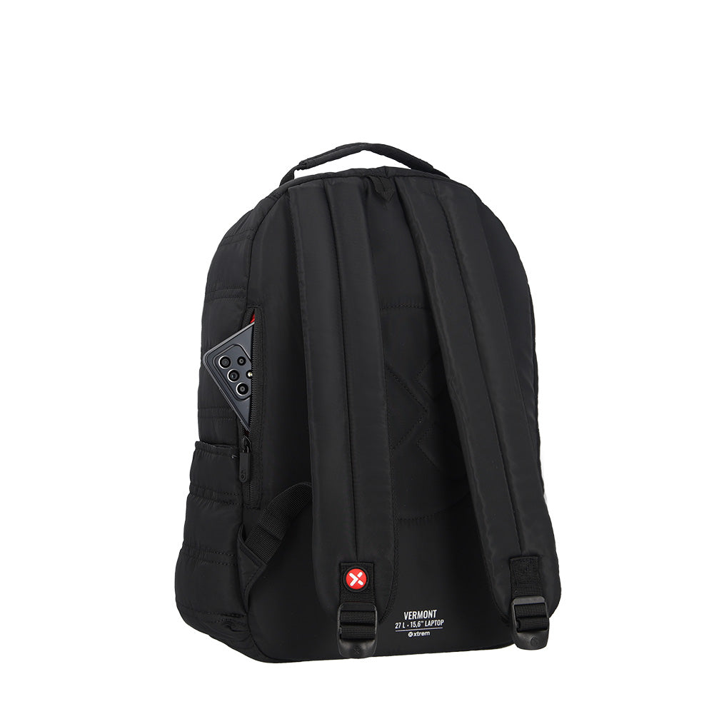 Mochila para laptop mujer Vermont 15.6 negra plateada