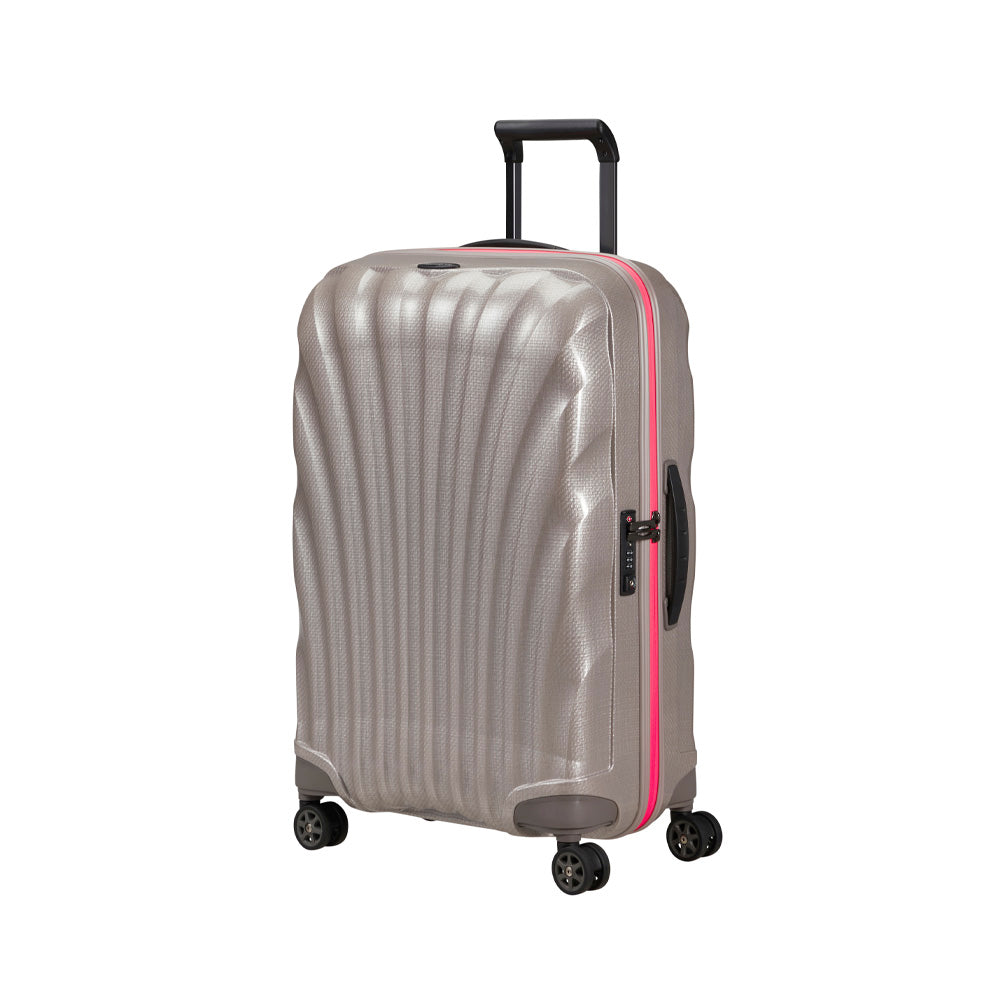 Maleta mediana C-Lite Spinner pearl/fuchsia