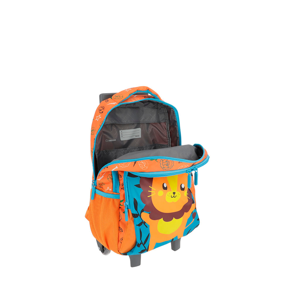 Mochila con ruedas para niños Lincoln naranja