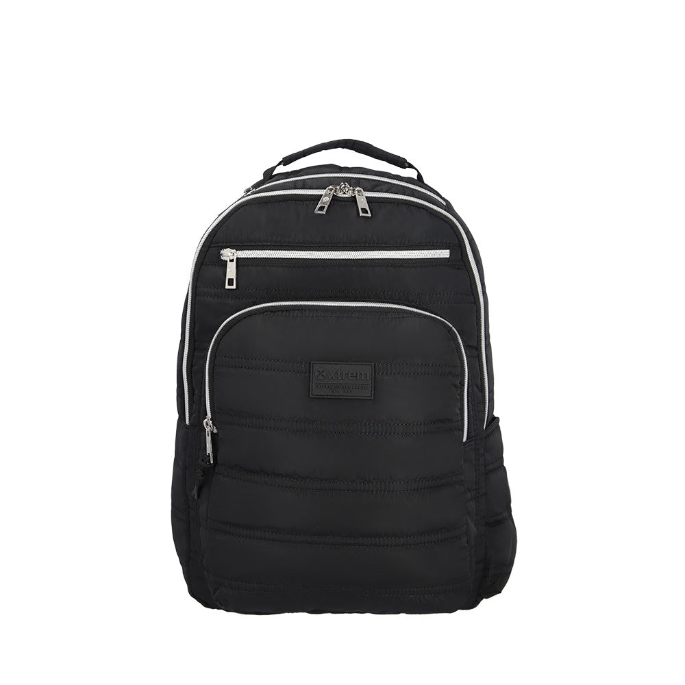 Mochila para laptop mujer Vermont 15.6 negra plateada