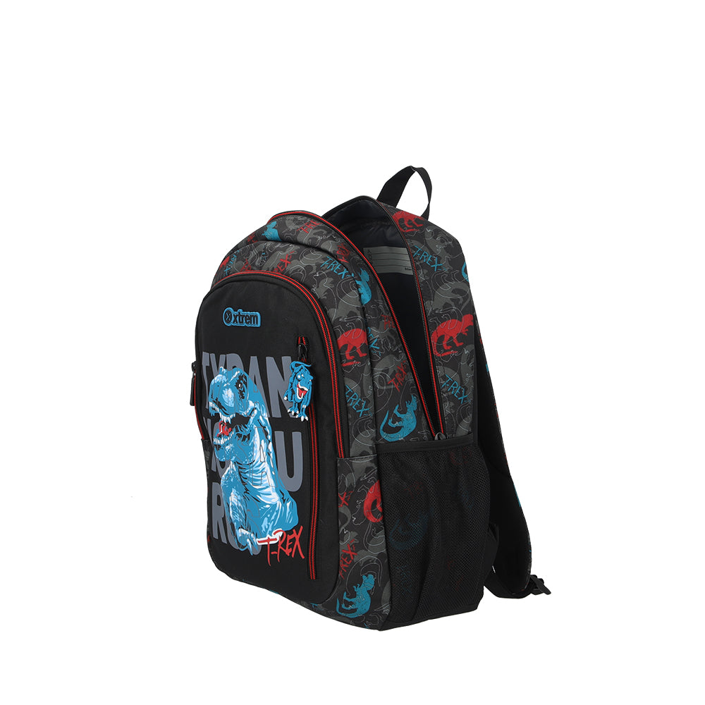 Mochila escolar Logan Dino negra