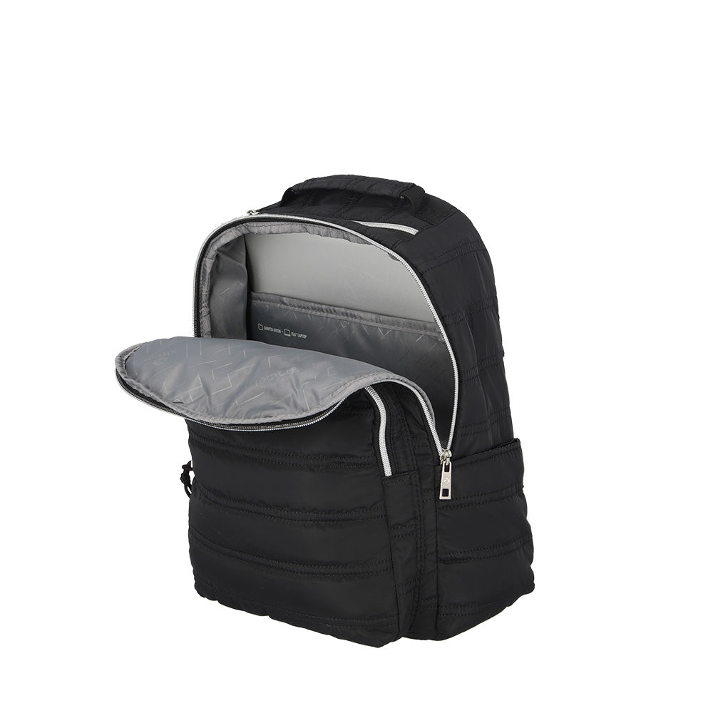 Mochila para laptop mujer Vermont 15.6 negra plateada