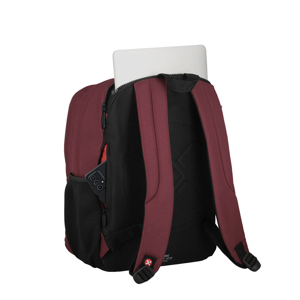 Mochila para laptop hombre Kong 16'' burdeo