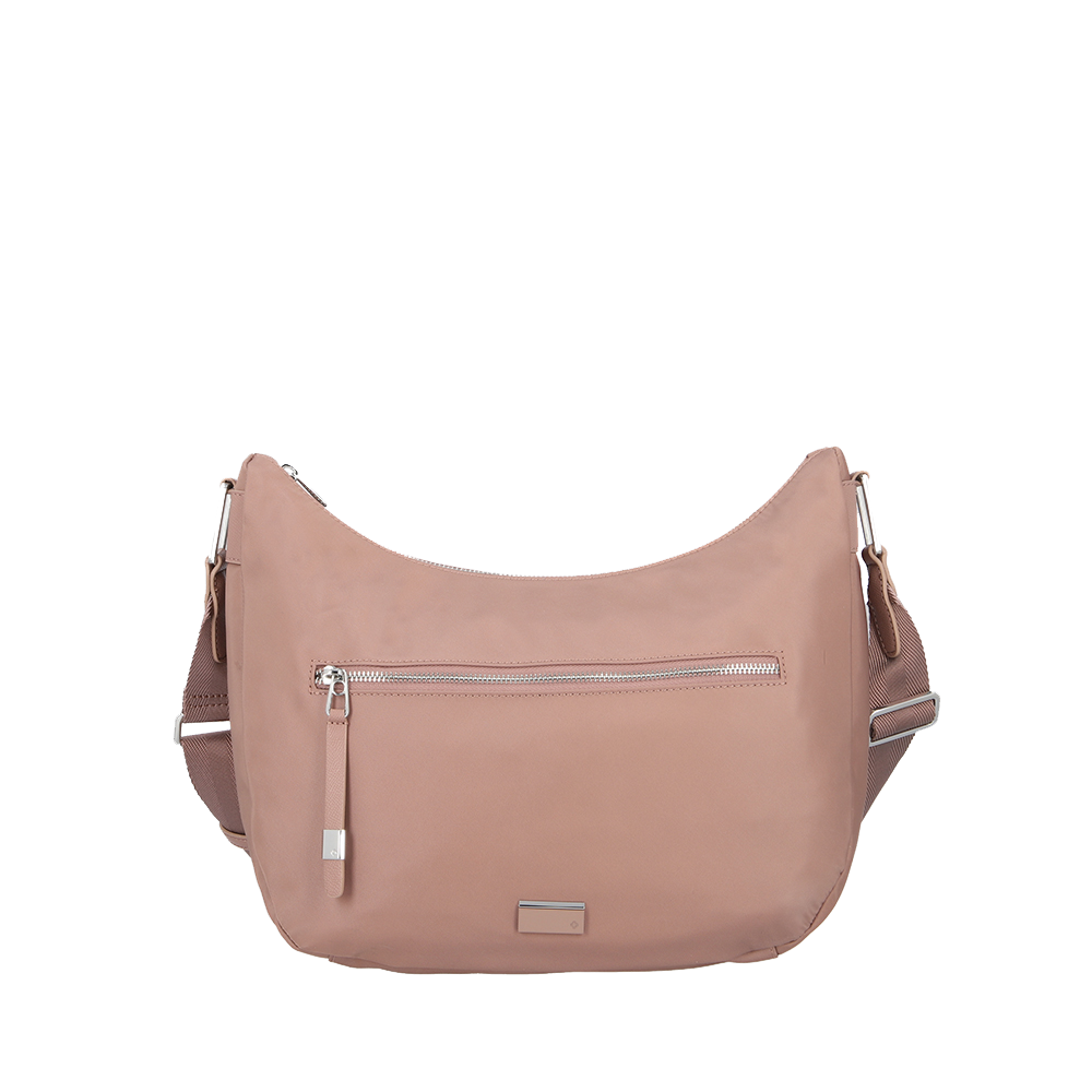 Bolsa bandolera Be-her para mujer rosada M