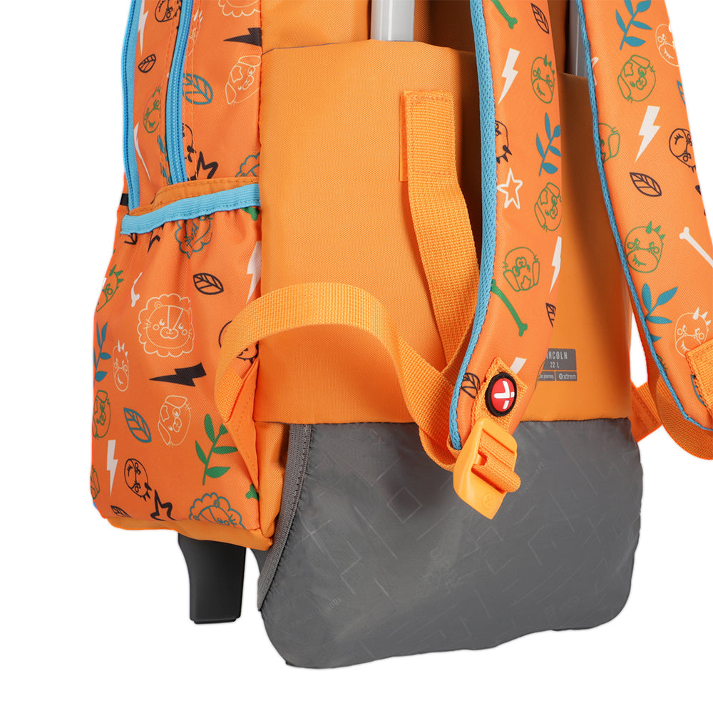 Mochila con ruedas para niños Lincoln naranja