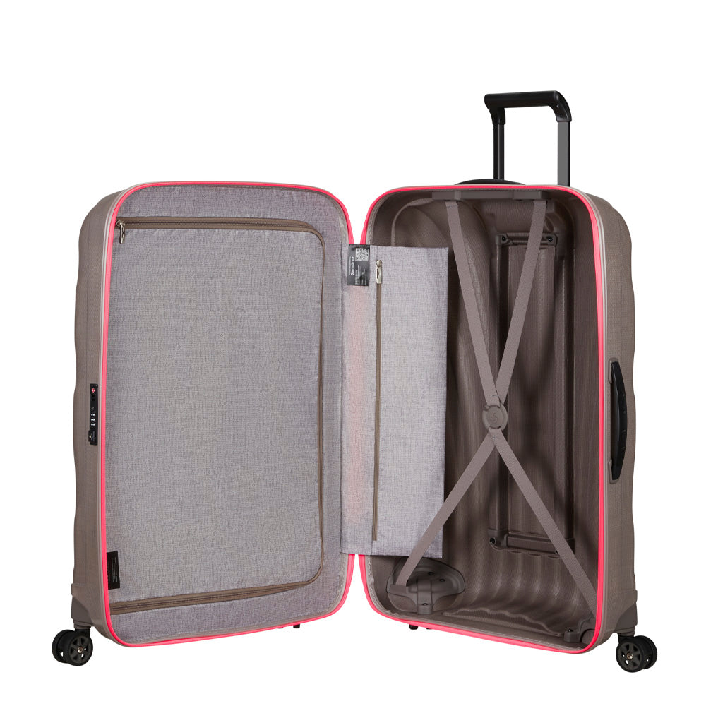 Maleta grande C-Lite Spinner pearl/fuchsia