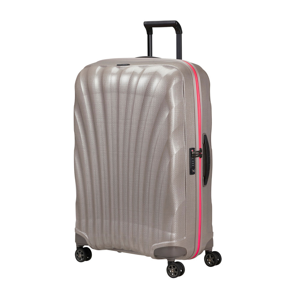 Maleta grande C-Lite Spinner pearl/fuchsia