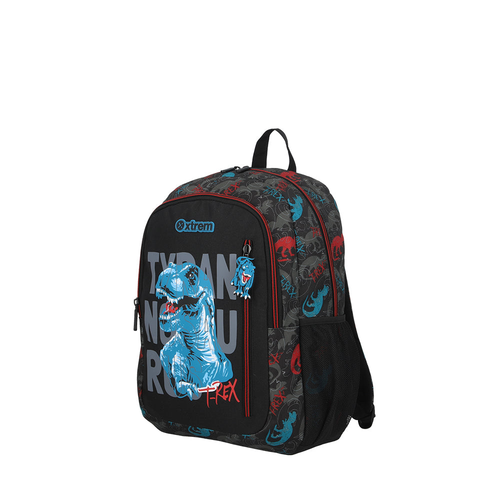 Mochila escolar Logan Dino negra