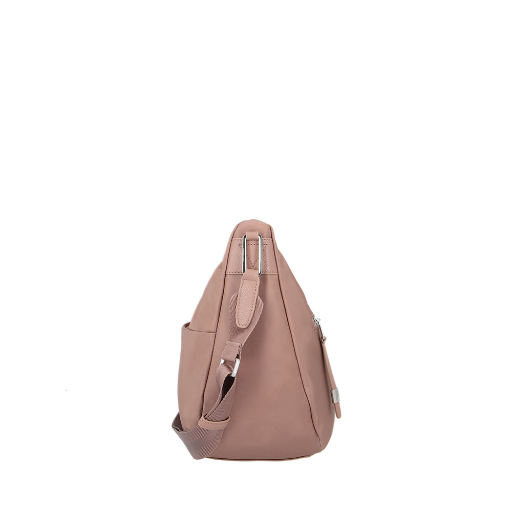 Bolsa bandolera Be-her para mujer rosada M