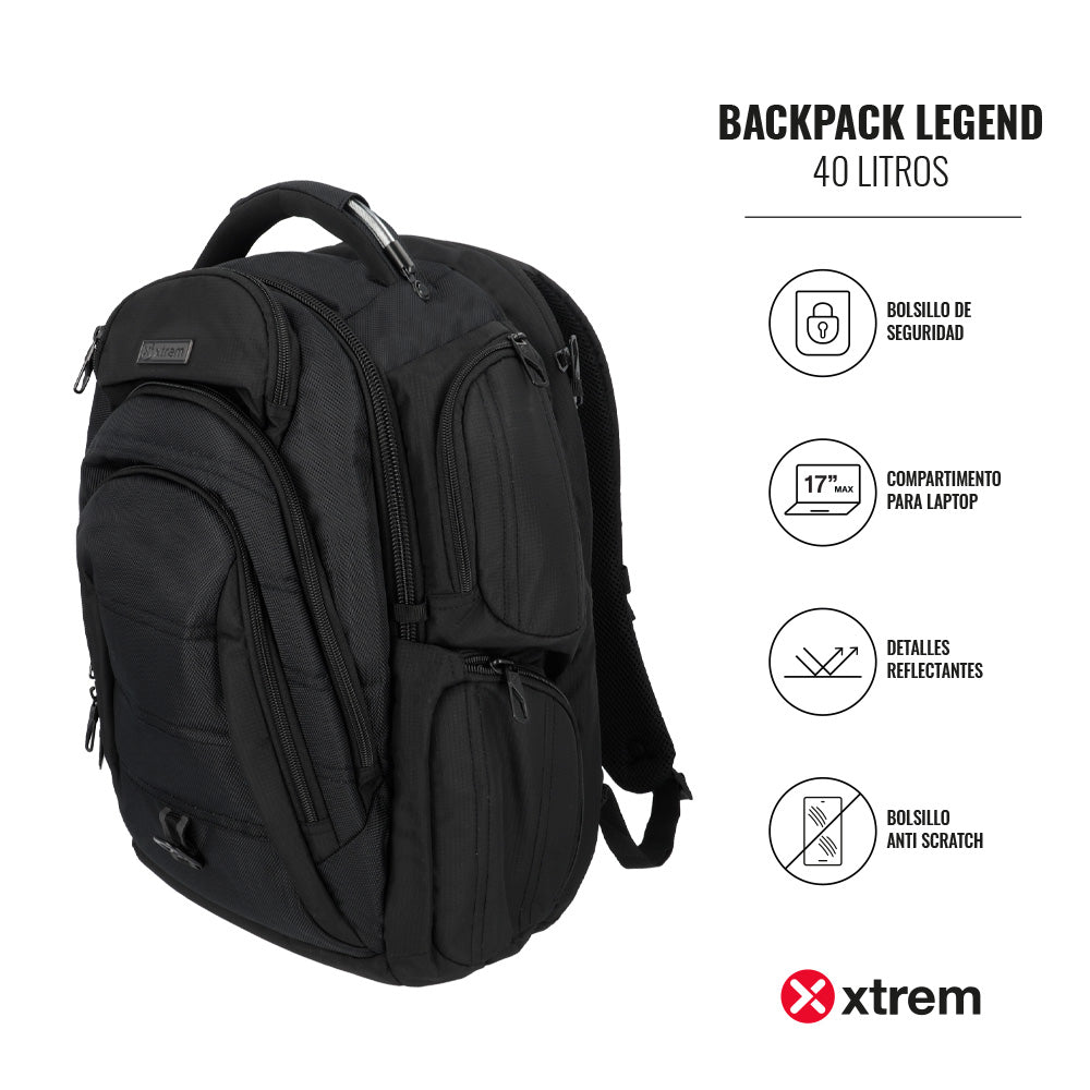 Mochila para laptop Legend 17" negra