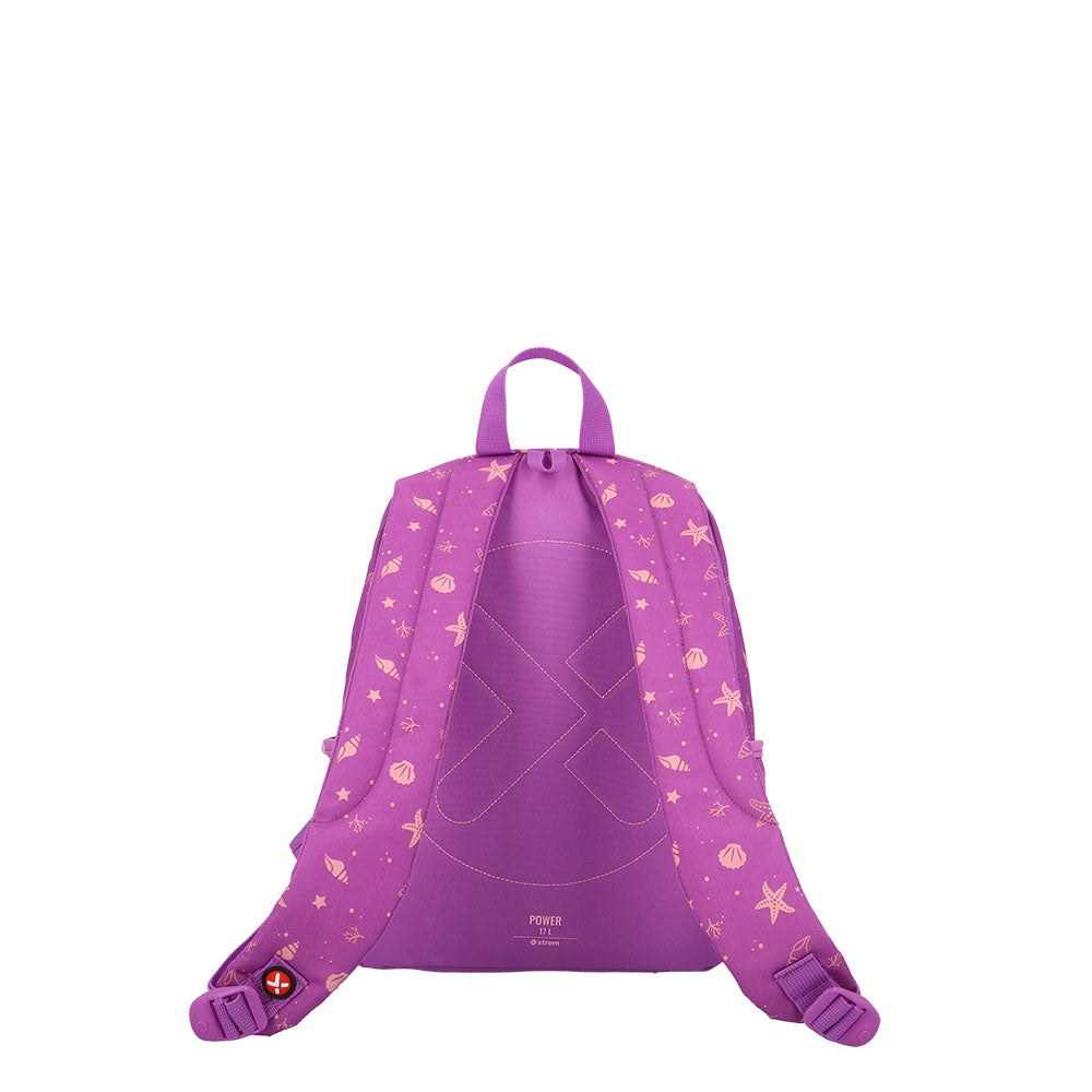 Mochila escolar Power Mermaid morada