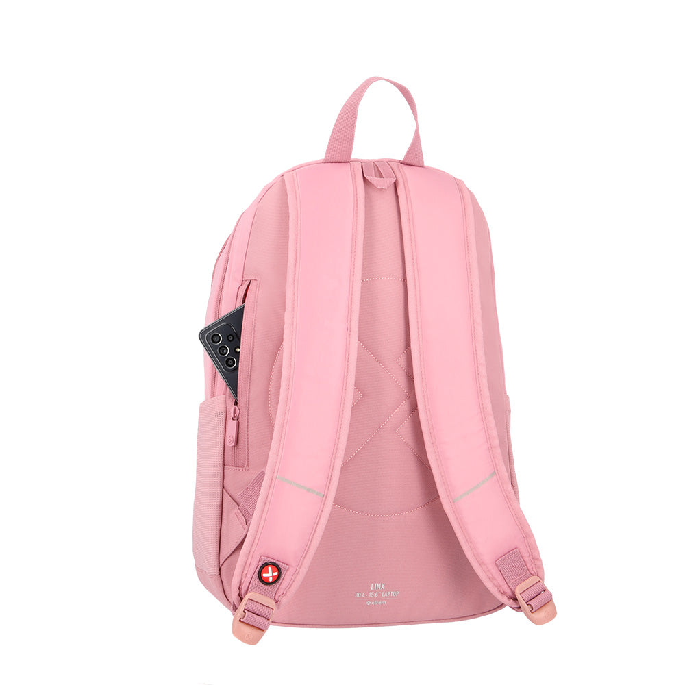 Mochila para laptop mujer Linx 15.6'' rosada