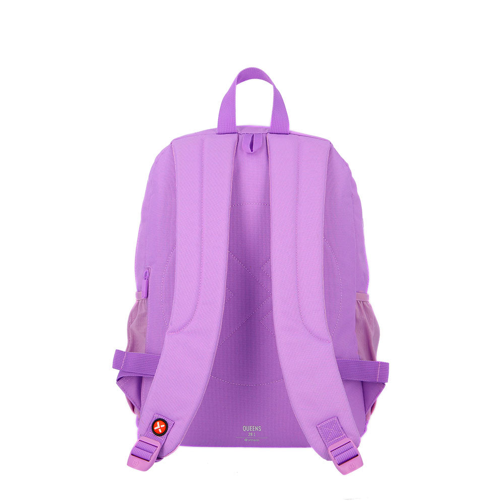 Mochila para laptop mujer Queens Stars 15.6'' lila