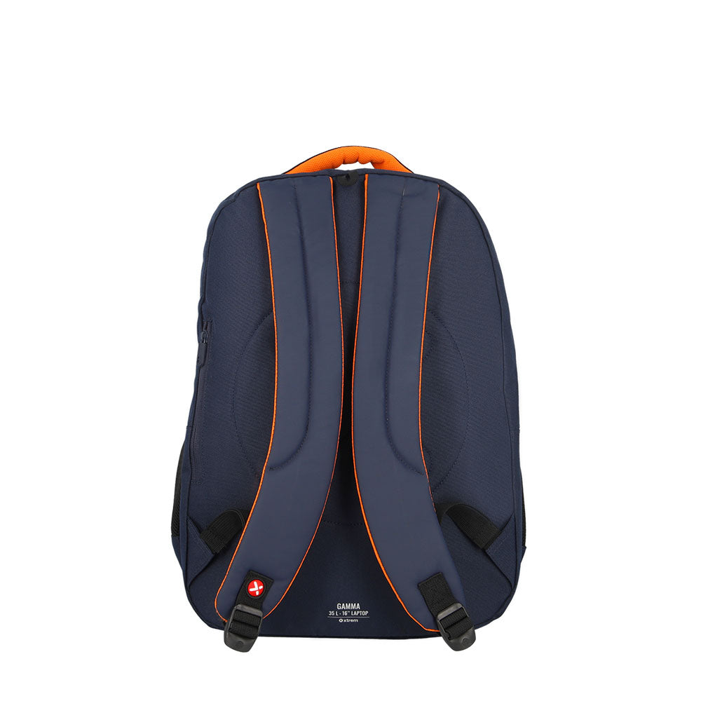 Mochila para laptop hombre Gamma 16'' azul/naranja