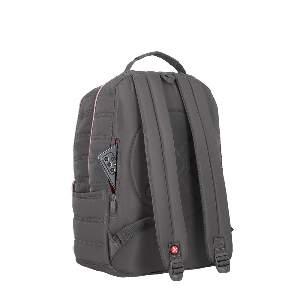 Mochila para laptop mujer Nebraska 16'' gris